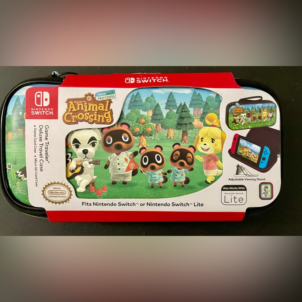Nintendo Animal Crossing Switch Case with Red and Green Design  NWT